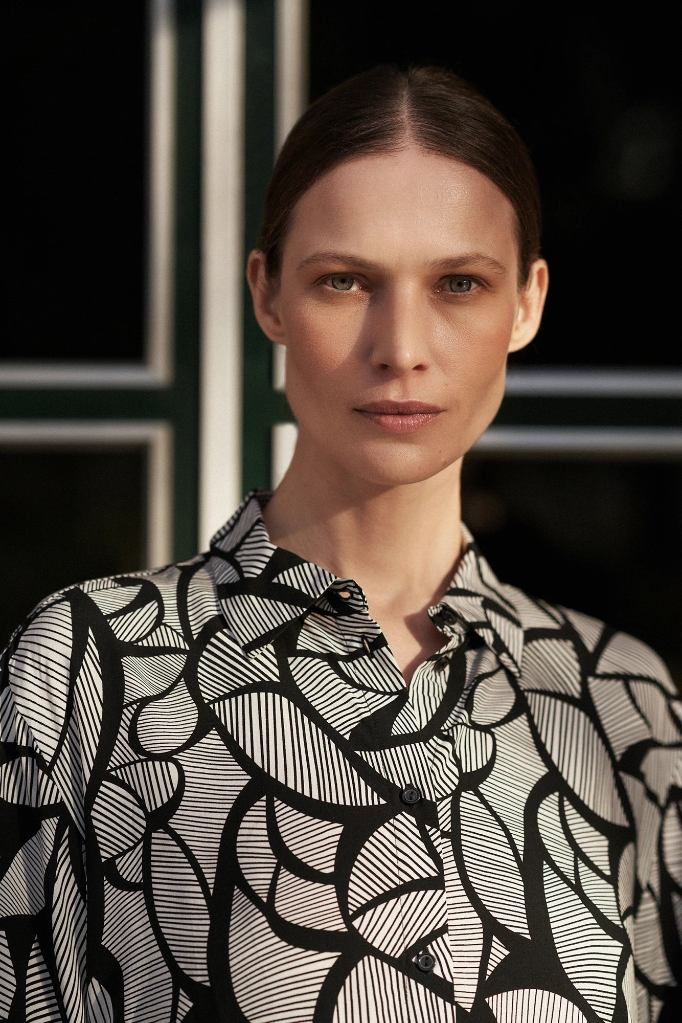 Dámská košile MOODO - černá/bíá