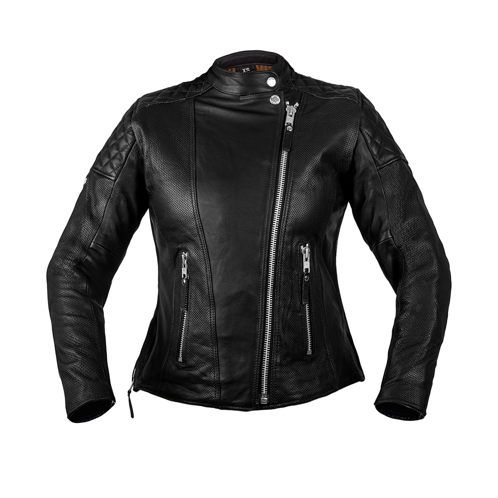 Dámská kožená bunda W-TEC Mantura tmavě kávová XS