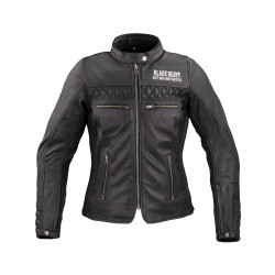 Dámská kožená moto bunda W-TEC Black Heart Raptura černá XS