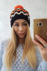 Dámská kšiltovka Laila K283 černá + oranžová neon