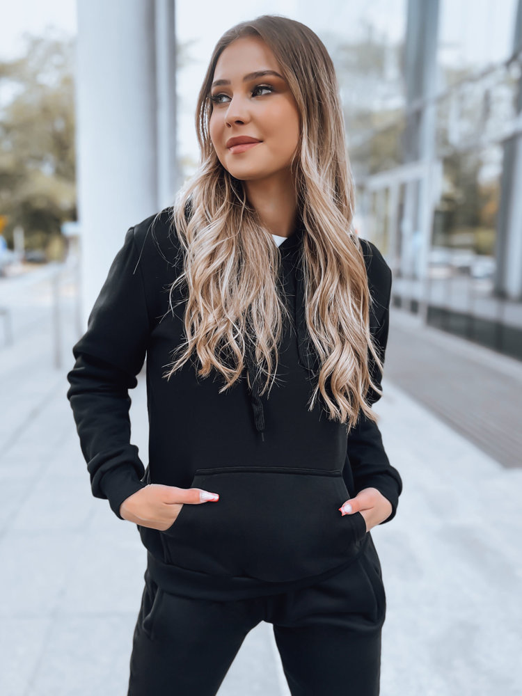 Dámská mikina BASIC s kapucí černá Dstreet