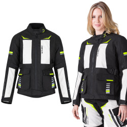 Dámská moto bunda W-TEC Warao Lady černá-fluo XS