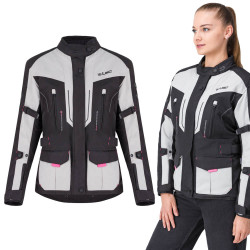Dámská moto bunda W-TEC Xenia CE černo-šedá XS