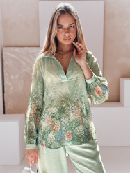 Dámská oversize halenka s květinovým vzorem