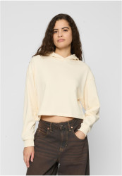 Dámská oversized mikina s kapucí Light Terry - smetanová