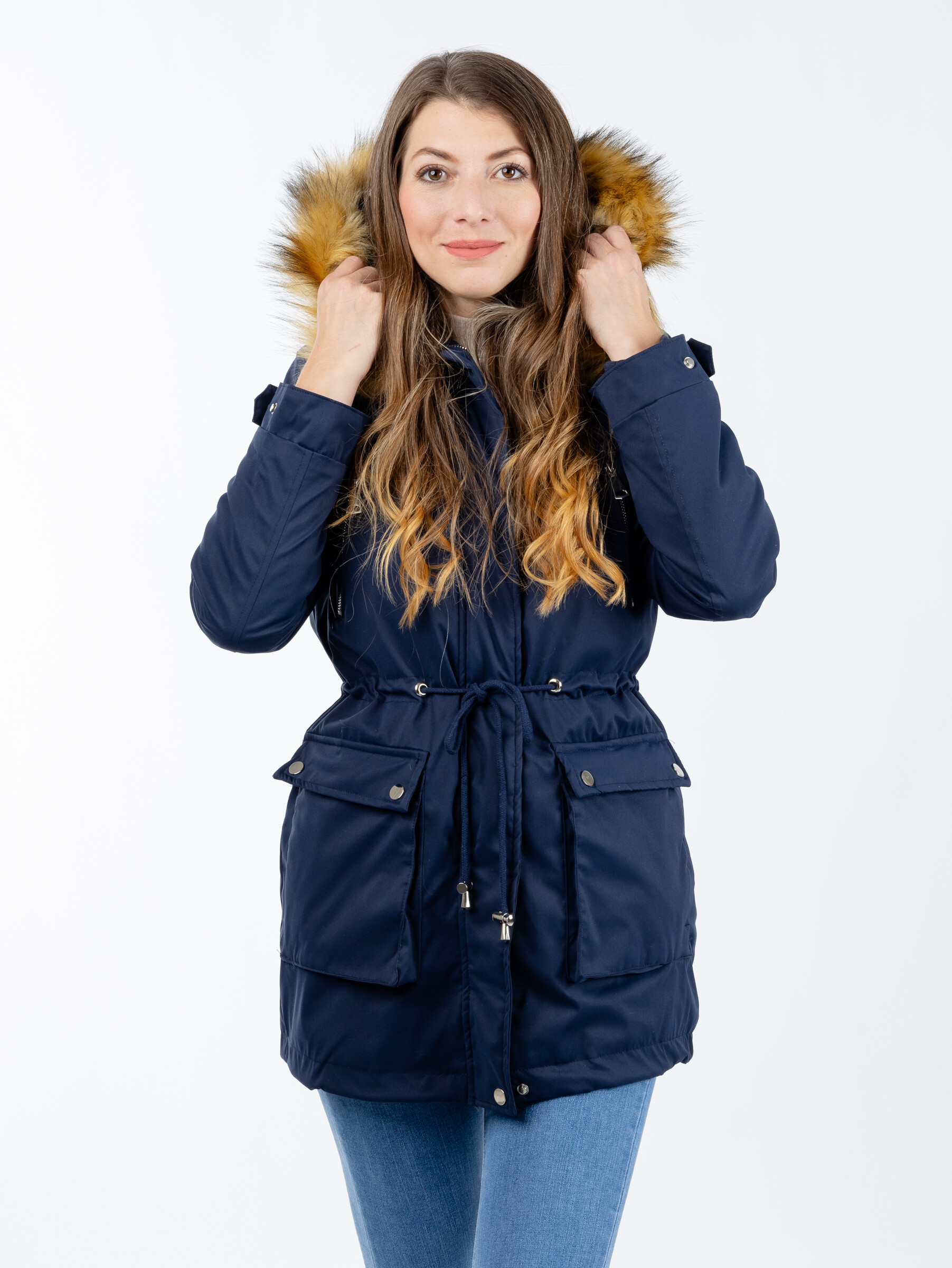 Dámská parka GLANO - tmavě modrá