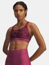 Dámská podprsenka Under Armour Crossback Mid Print-RED - Dámské
