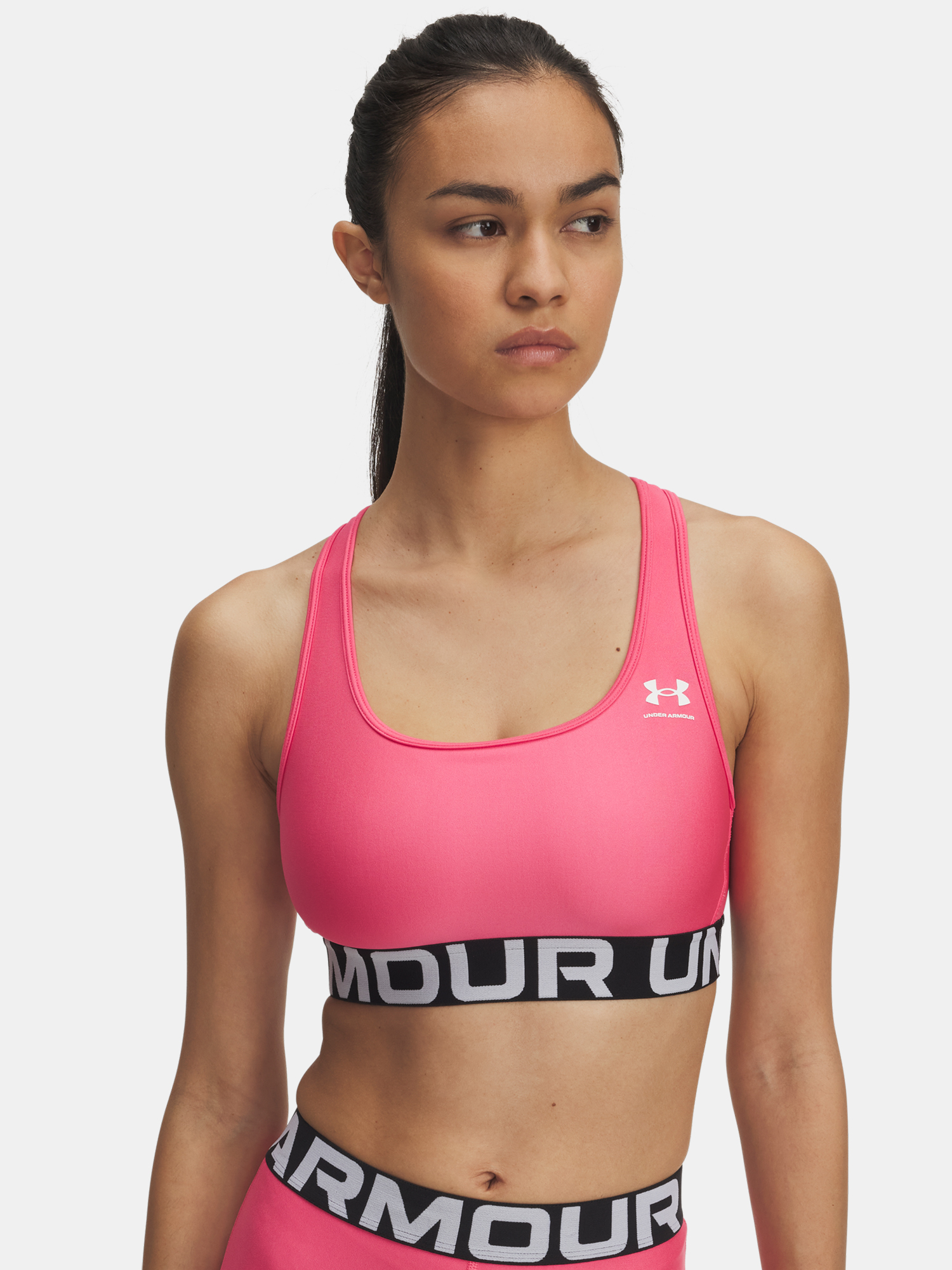 Dámská podprsenka Under Armour UA HG Mid Branded-PNK - Dámské