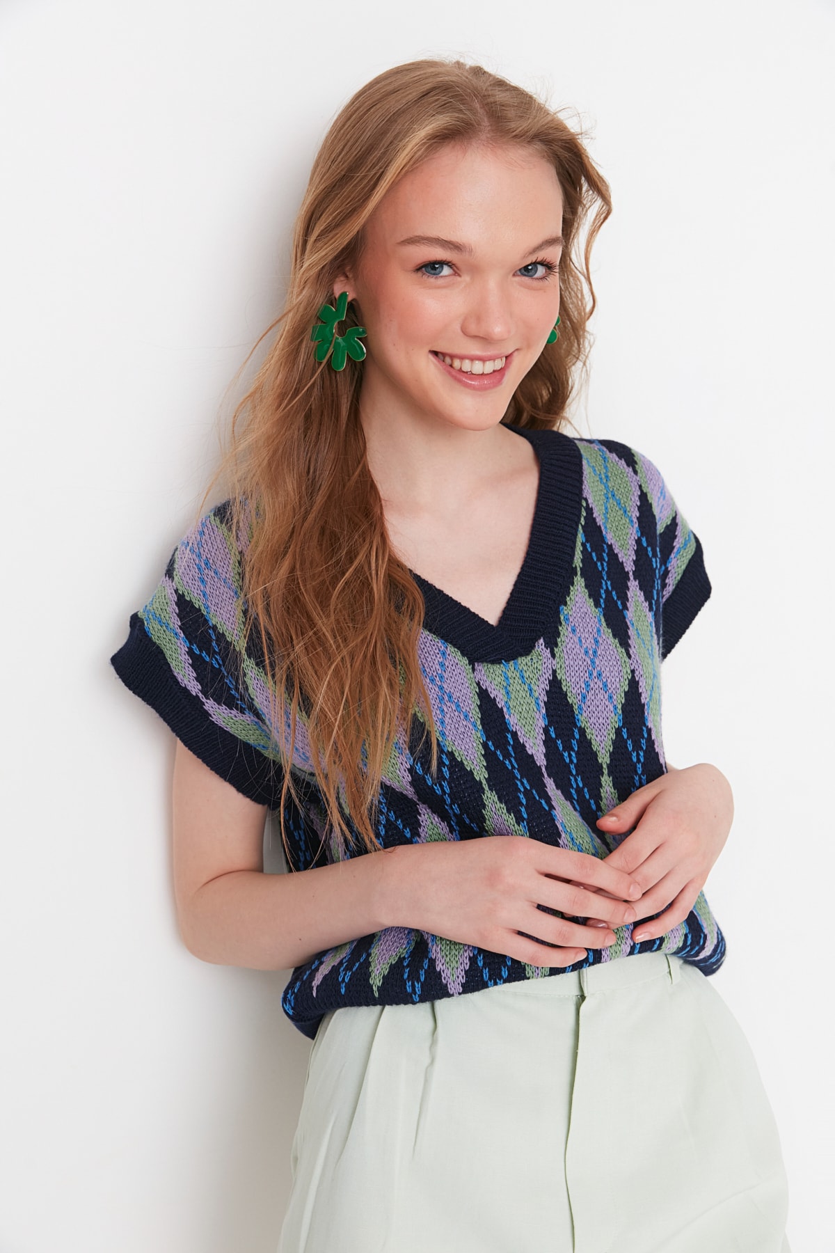 Dámská vesta Trendyol Jacquard