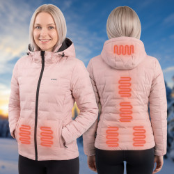 Dámská vyhřívaná bunda W-TEC HEATborg Lady růžová XXS