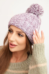 Dámská zimní čepice s bambulí Kesi