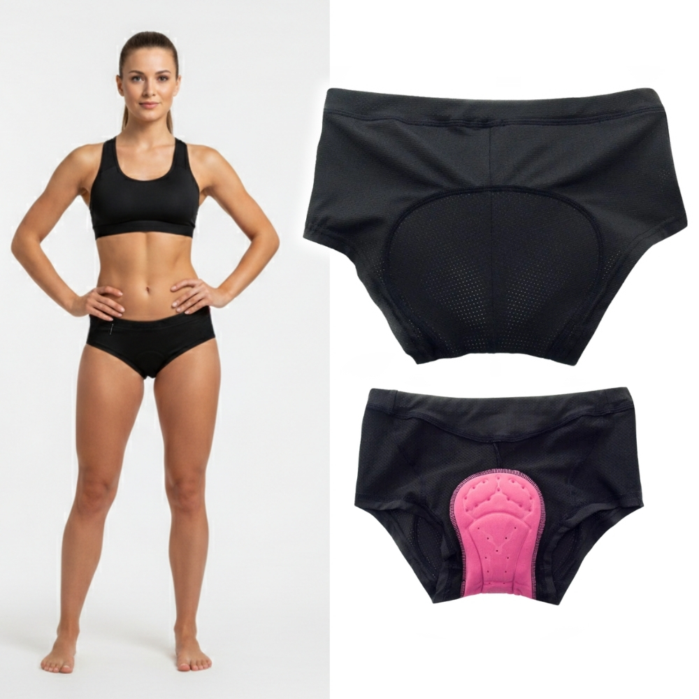 Dámské boxerky s gelovou vložkou inSPORTline Stradina černá XS