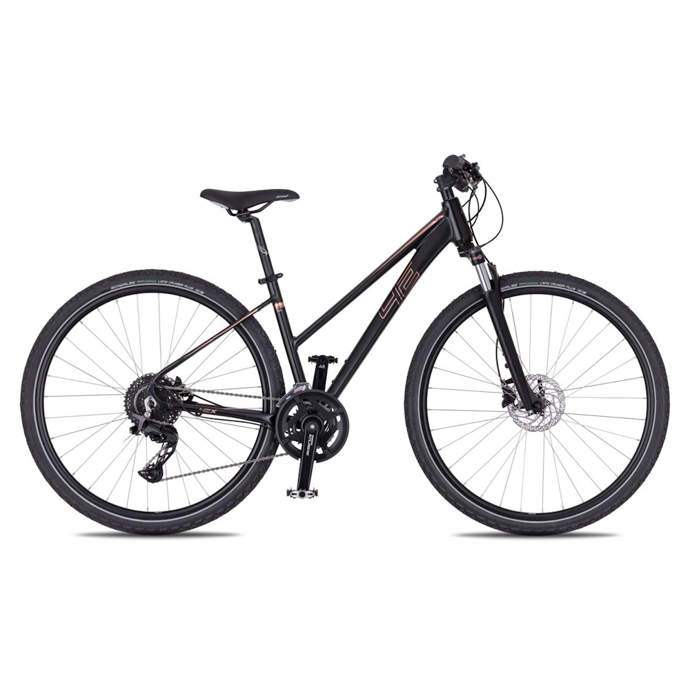 Dámské crossové kolo 4EVER Pulse Disc 28'' - model 2026 S (16,5", 155-170 cm) matt black/rose gold
