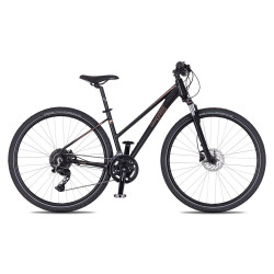 Dámské crossové kolo 4EVER Pulse Disc 28'' - model 2026 S (16,5", 155-170 cm) matt black/rose gold