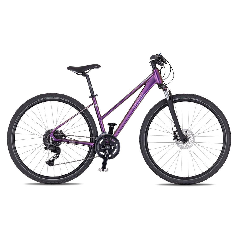 Dámské crossové kolo 4EVER Pulse Disc 28'' - model 2026 S (16,5", 155-170 cm) purple/hologram