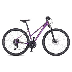 Dámské crossové kolo 4EVER Pulse Disc 28'' - model 2026 S (16,5", 155-170 cm) purple/hologram