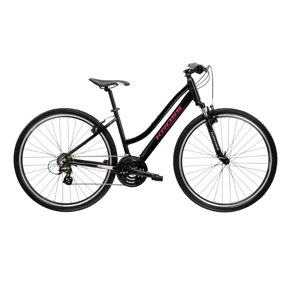 Dámské crossové kolo Kross Evado 2.0 28" Gen 007 L (19", 168-180 cm) černá/růžová/lesk