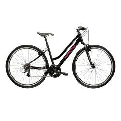 Dámské crossové kolo Kross Evado 2.0 28" Gen 007 L (19", 168-180 cm) černá/růžová/lesk