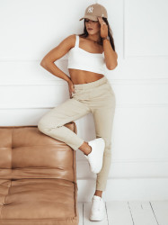 Dámské kalhoty casual MADELINE Barva béžová DSTREET