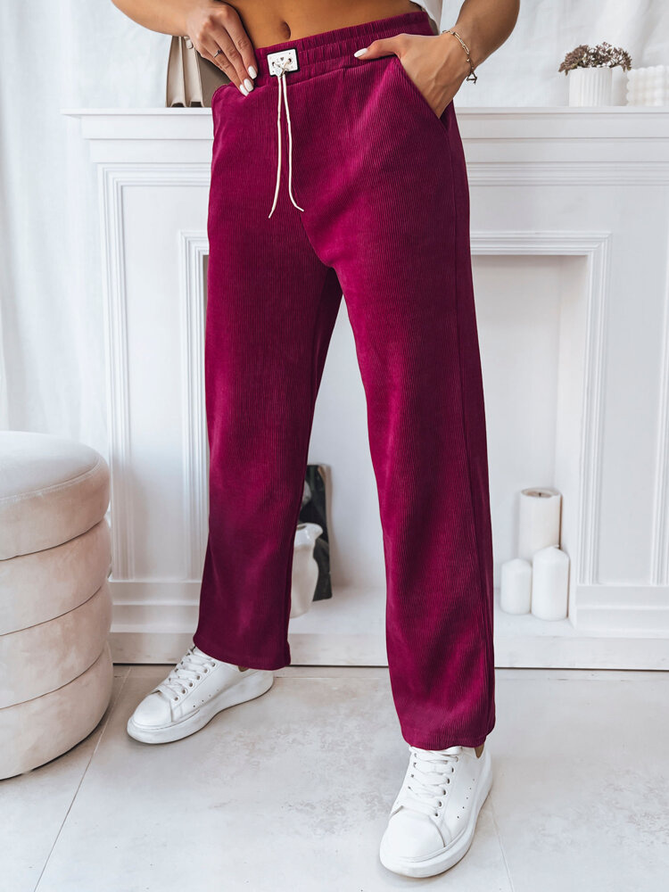 Dámské kalhoty casual SHERRY Barva červená DSTREET