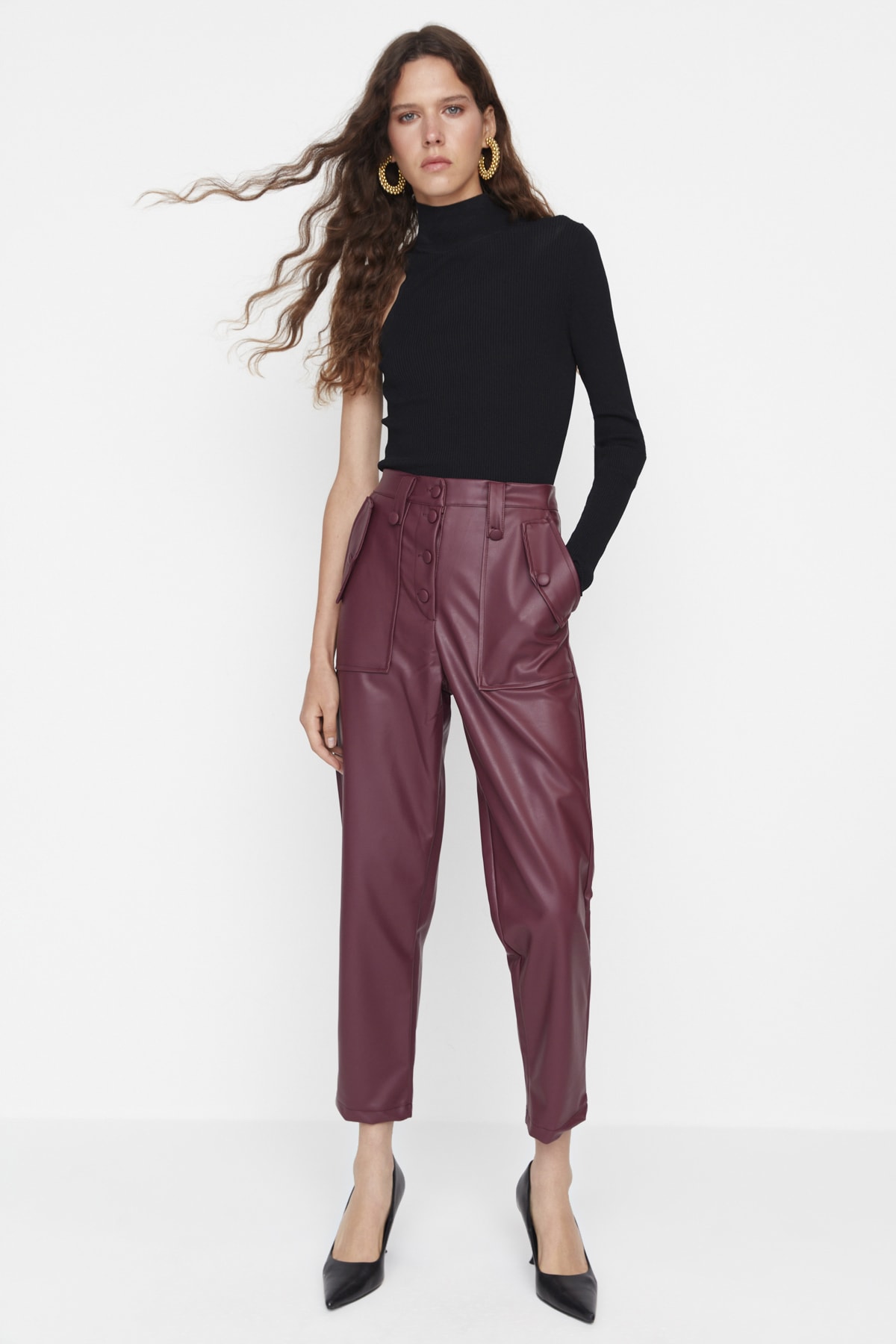 Dámské kalhoty Trendyol Buttoned