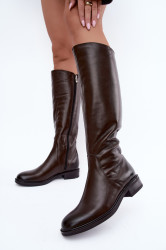 Dámské kožené kotníkové kozačky Zazoo