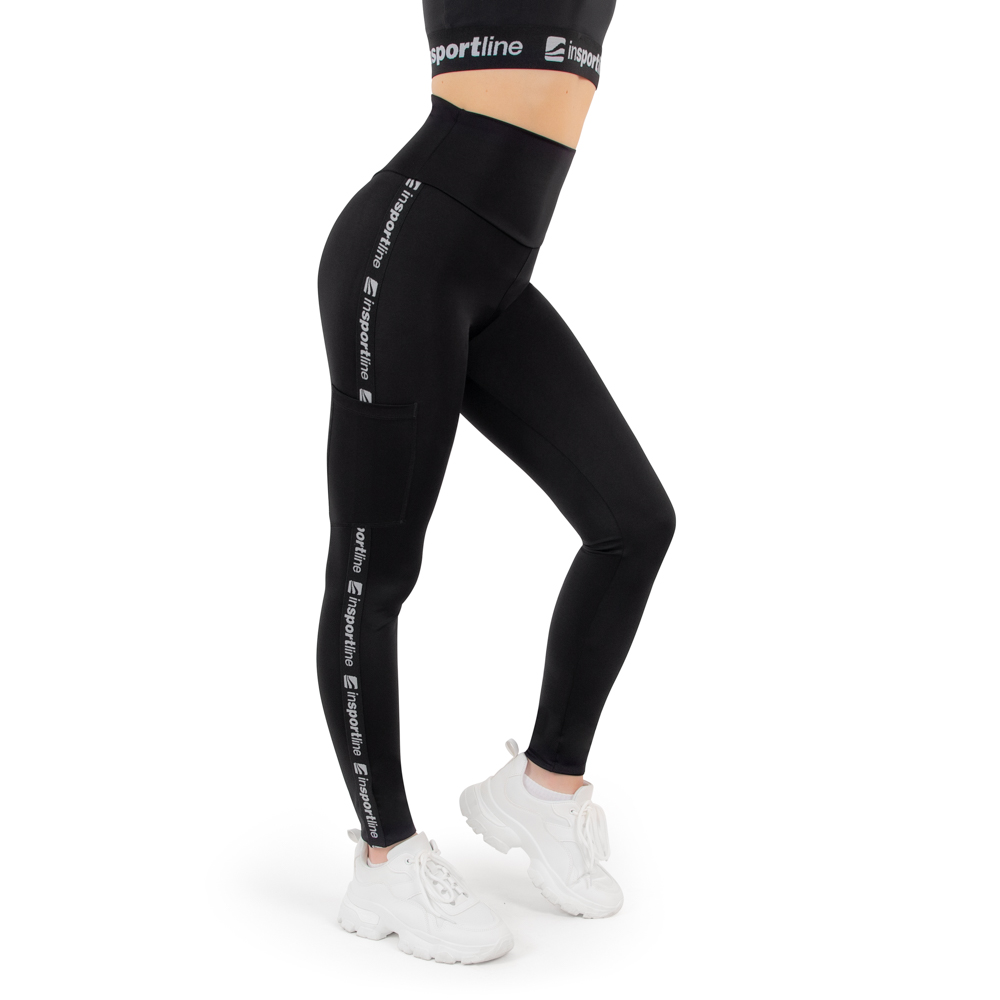 Dámské legíny inSPORTline Highwaist černá standardní XS