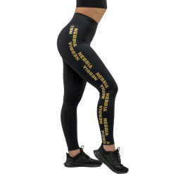 Dámské legíny s vysokým pasem Nebbia INTENSE Iconic 834 Black/Gold XS