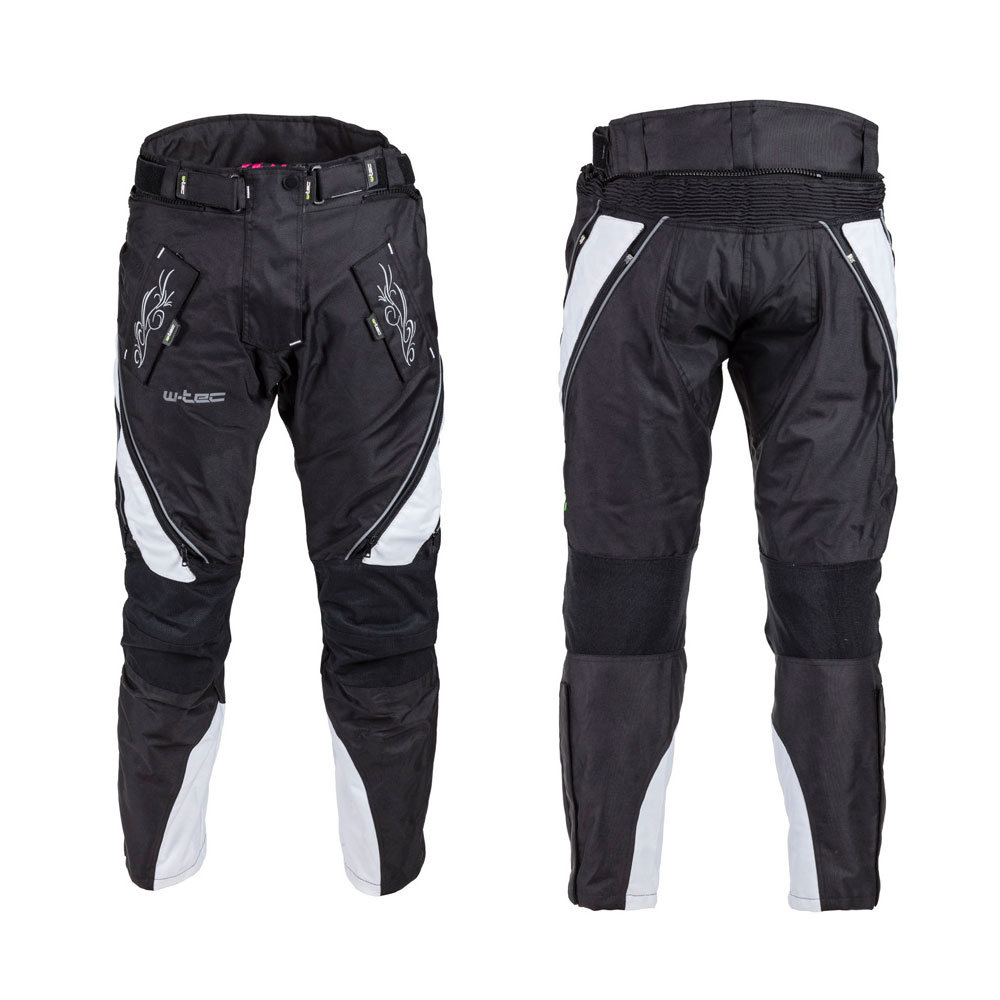 Dámské moto kalhoty W-TEC Kaajla černo-bílá XXL