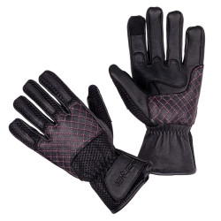 Dámské moto rukavice W-TEC Ladonna černo-růžová XS