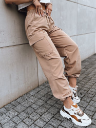 Dámské padákové kalhoty ALBUS  Barva béžová DSTREET