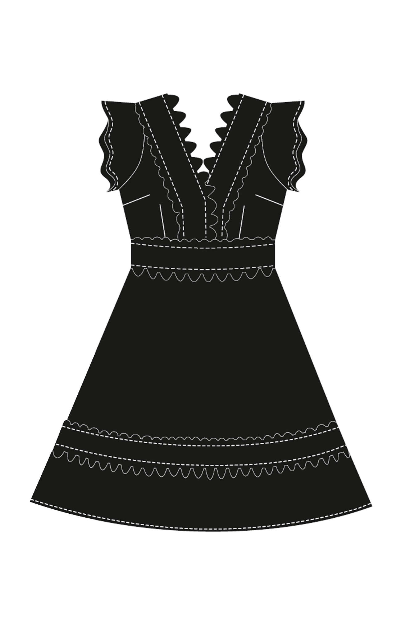 DÁMSKÉ ŠATY L-SU-4045 ČERNÉ