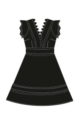 DÁMSKÉ ŠATY L-SU-4045 ČERNÉ