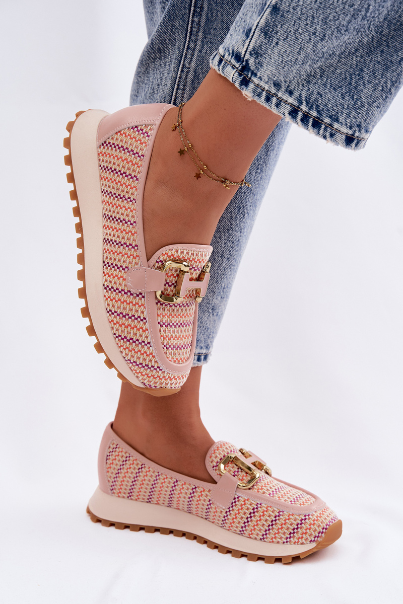 Dámské slip-on tenisky se zlatým detailem GOE