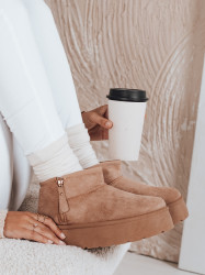 Dámské sněhule na platformě, béžové