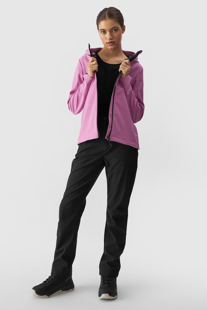 Dámské softshellové trekkingové kalhoty membrána 5000 4F Černé 4FWAW24TFT