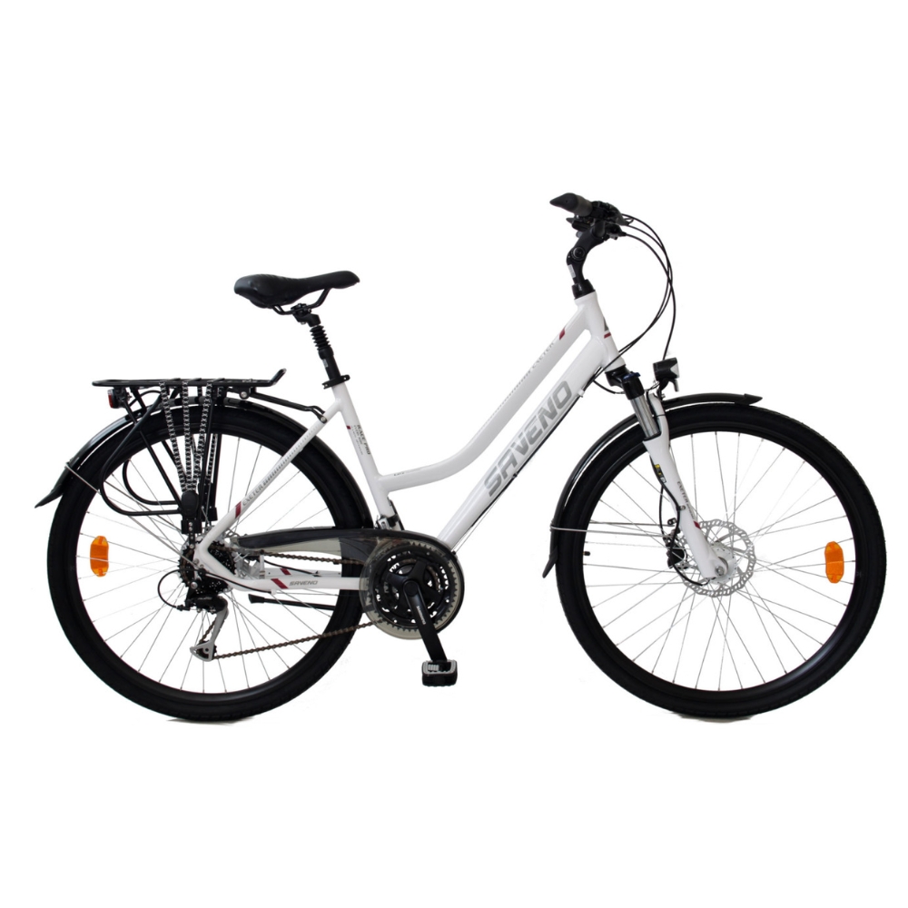 Dámské trekingové kolo Saveno Exeter Lady 28" M (17", 165-175 cm) bílá