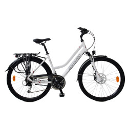 Dámské trekingové kolo Saveno Exeter Lady 28" M (17", 165-175 cm) bílá