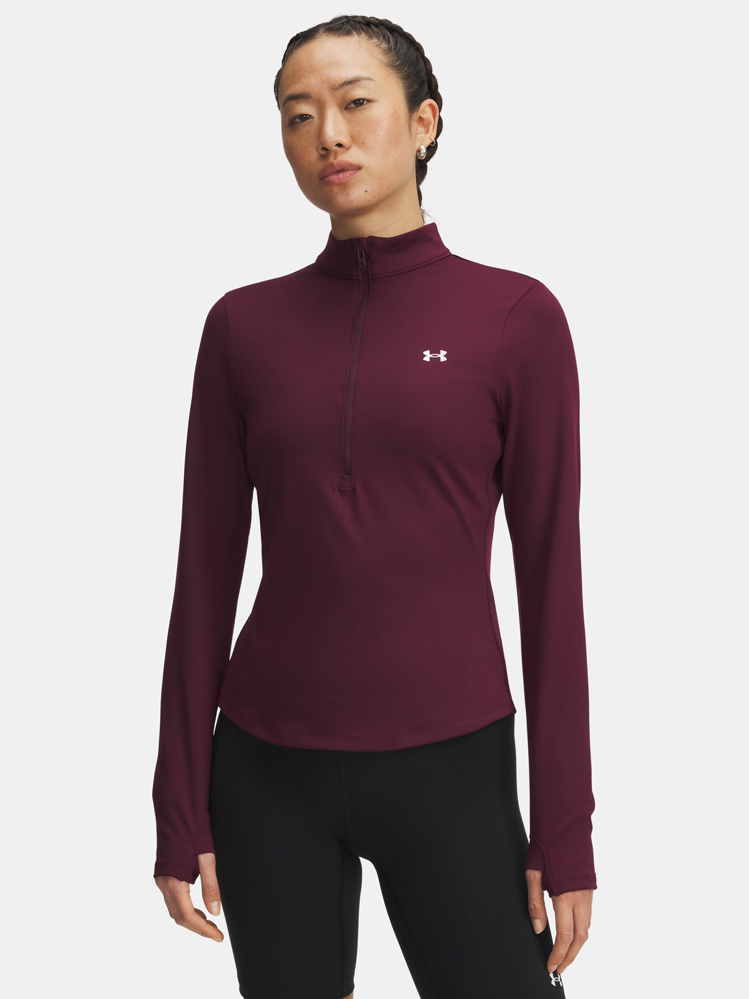 Dámské tričko Under Armour Motion 1/2 Zip EMEA-RED - Dámské