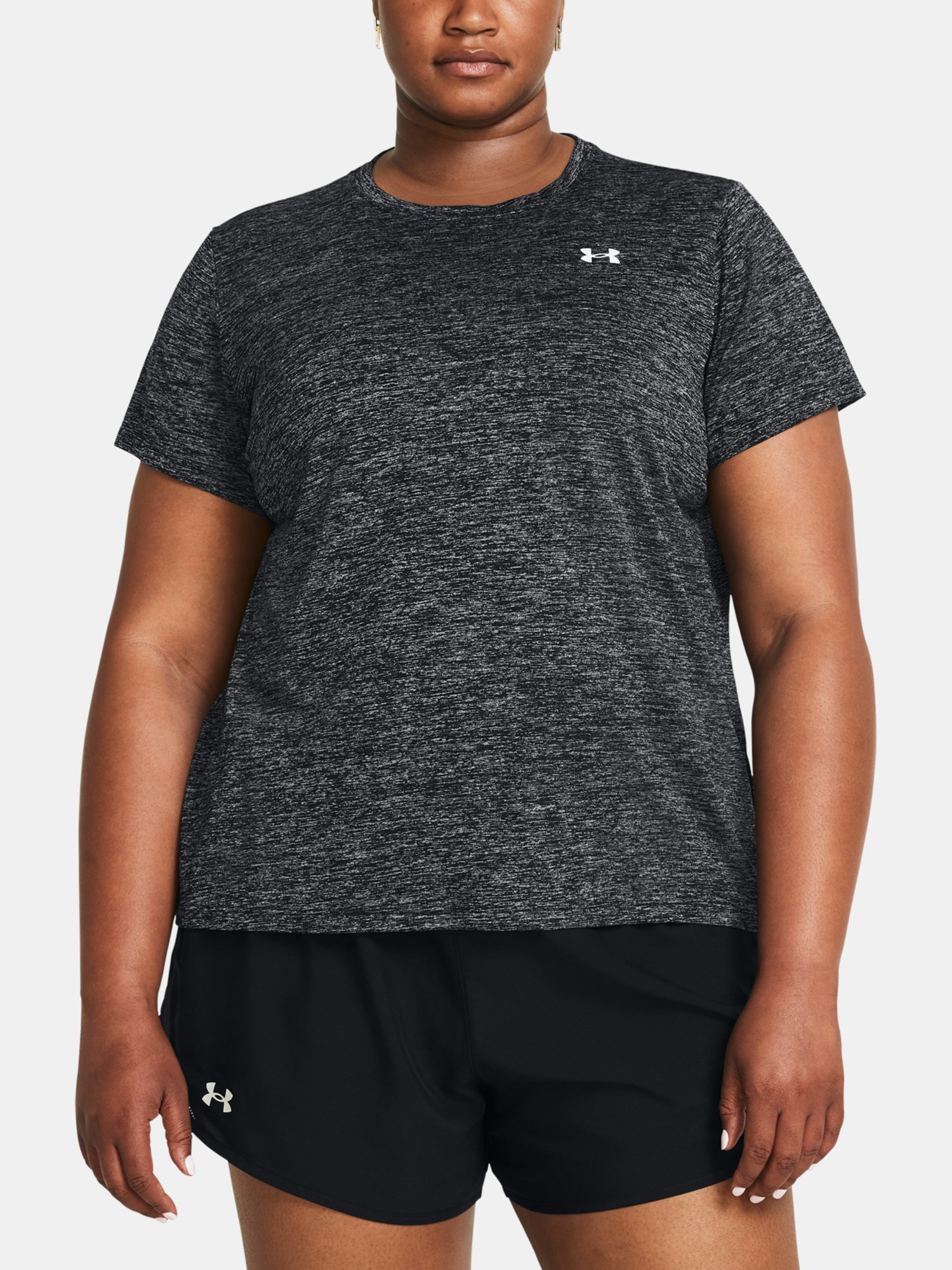 Dámské tričko Under Armour Tech SSC- Twist&-BLK - Dámské