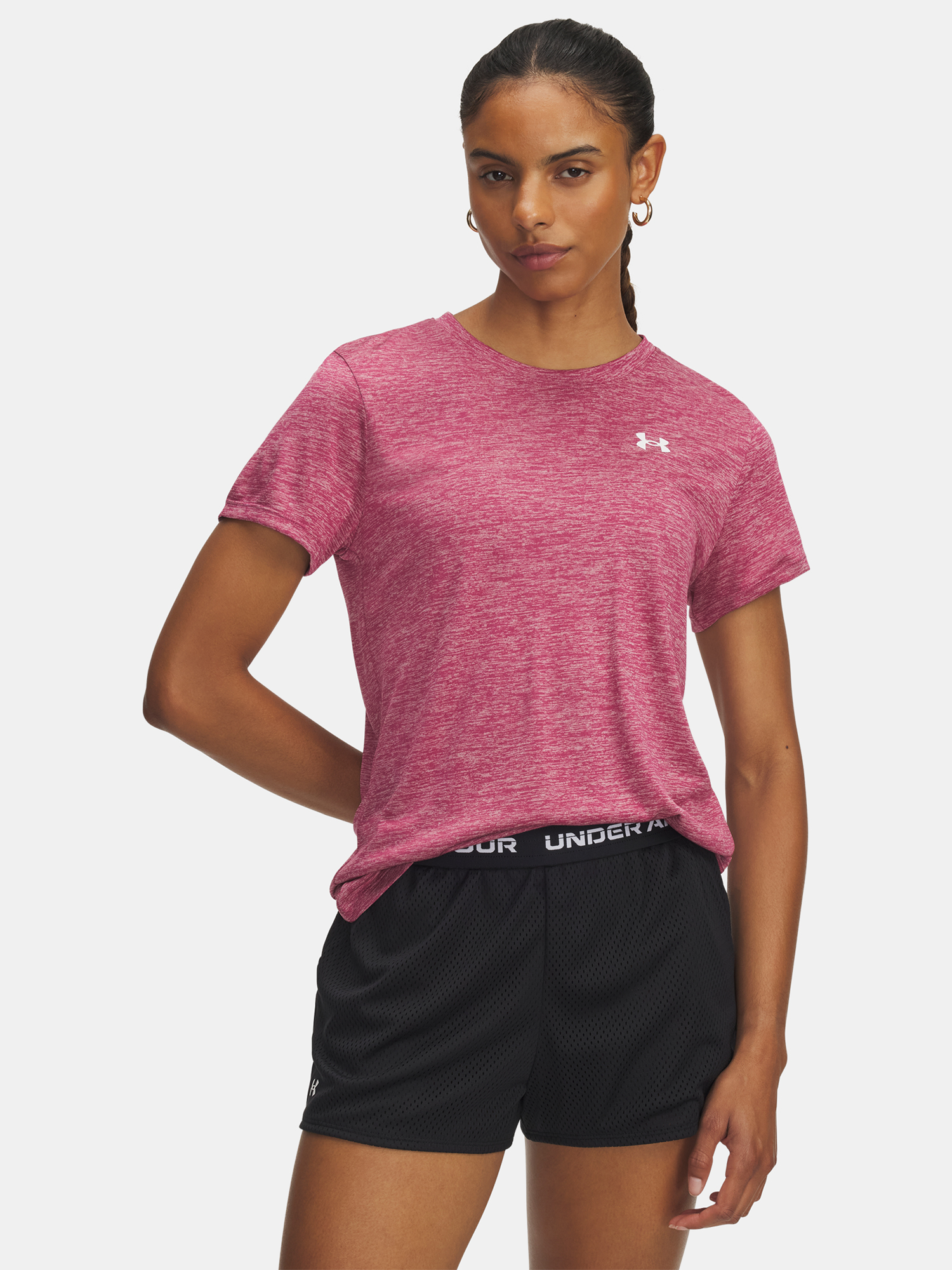Dámské tričko Under Armour Tech SSC- Twist-RED - Dámské