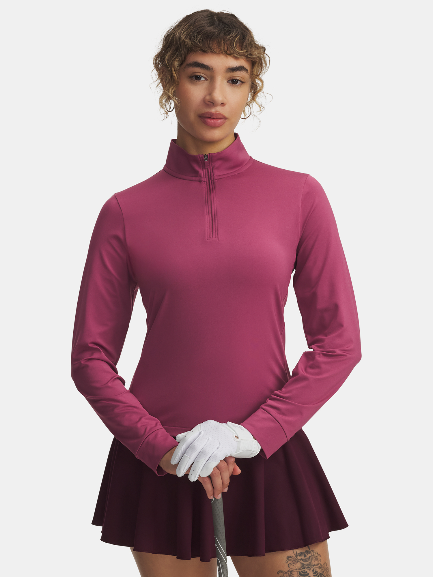 Dámské tričko Under Armour UA Drive 1/4 Zip-RED - Dámské