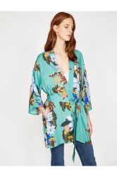 Dámské zelené vzorované kimono Koton