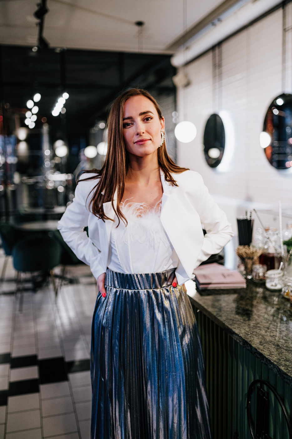 Dámský crop top Trendyol Ostrich