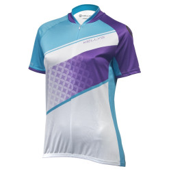 Dámský cyklistický dres Kellys Jody 016 - krátký rukáv Violet-Azure S