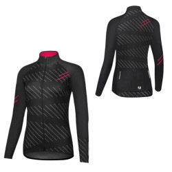 Dámský cyklistický dres s dlouhým rukávem Etape Gaia 2.0 černá/růžová S
