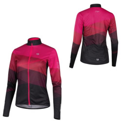 Dámský cyklistický dres s dlouhým rukávem Etape Gaia magenta/černá M