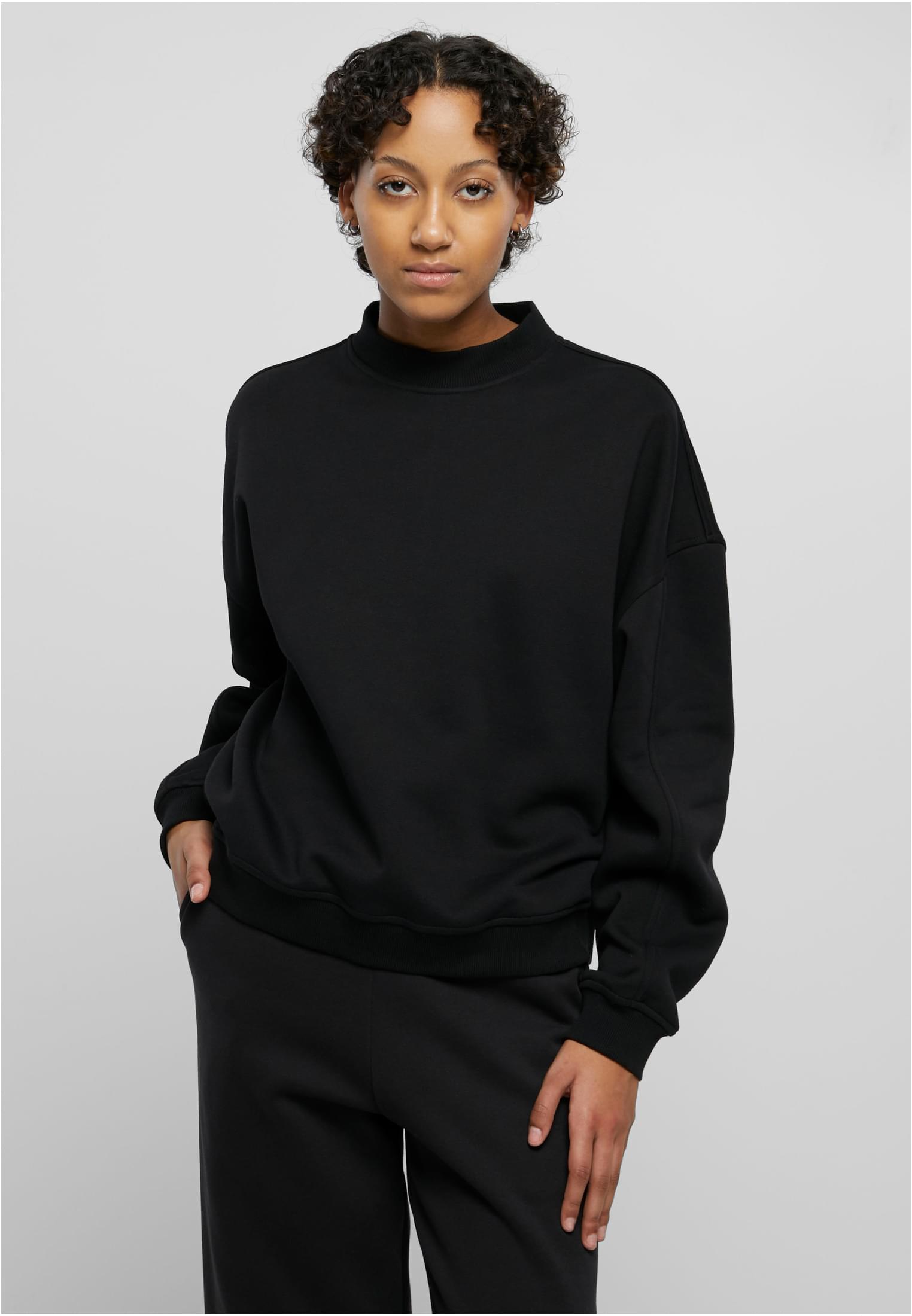 Dámský oversized organický Crewneck černý