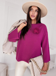 Dámský svetr oversize GAIA Barva růžová DSTREET