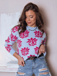 Dámský svetr oversize SWEET BUNNY Barva blankytná modř DSTREET